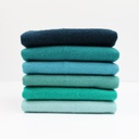 Solid Wool Bundle - Teal, Fat 1/16