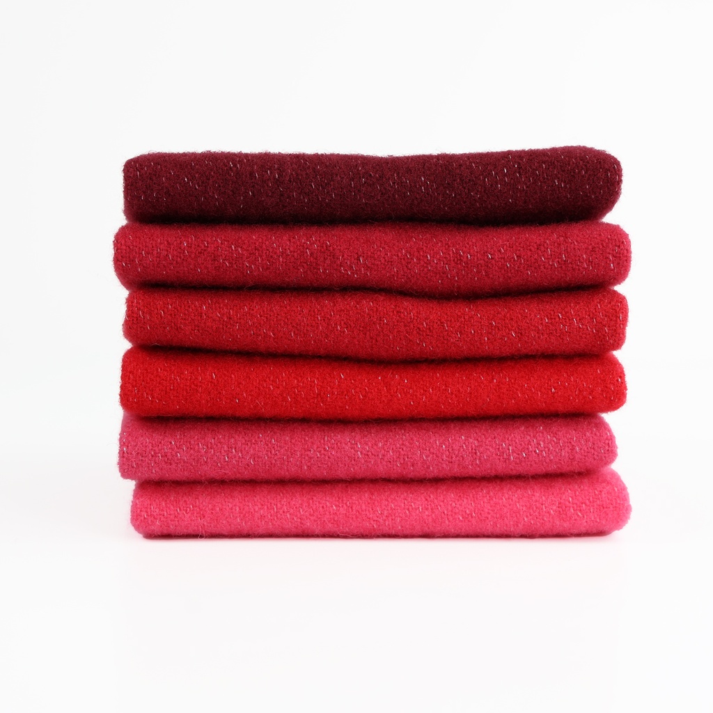 Sparkle Wool Bundle - Red, Fat 1/16