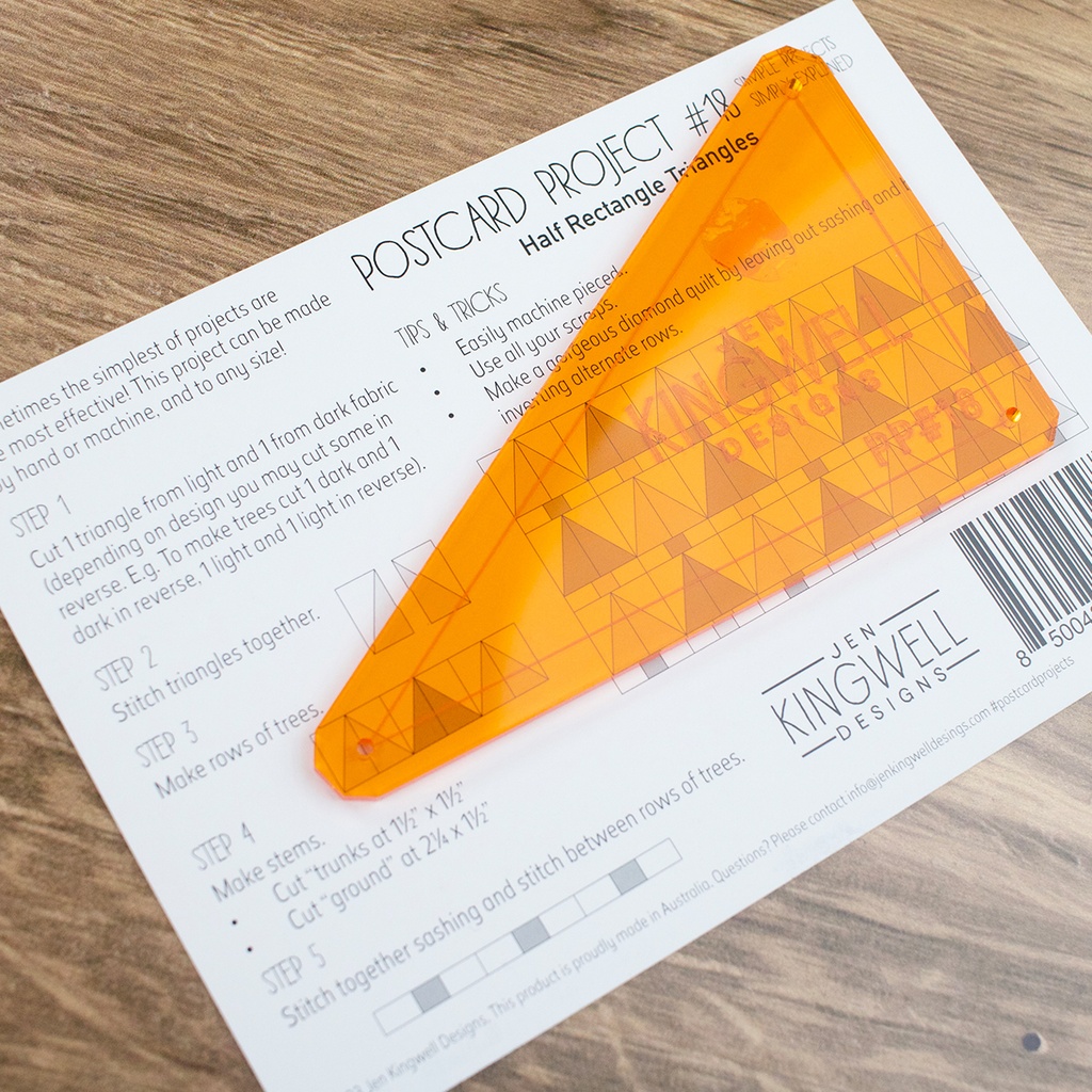 JKD Postcard #18, Half Rectangle Triangles