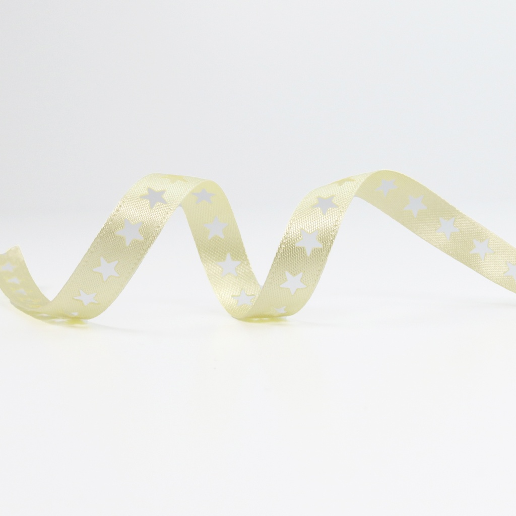 [RBYD_166179] Ribbon Yardage - Star Cutout, Lemon