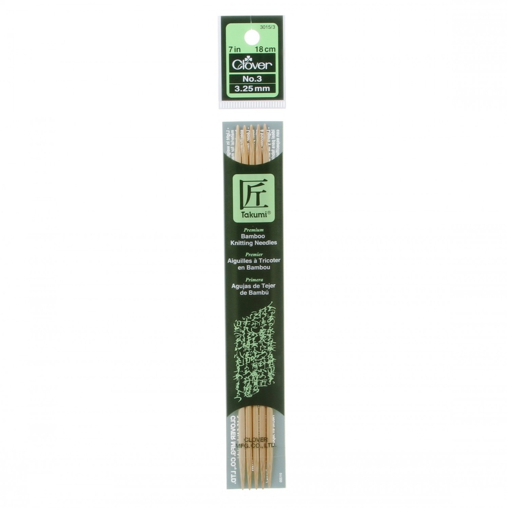 [NOT_3015CV3] Knitting Needles: 7in Double Point, Size 3