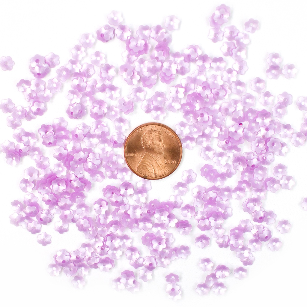 6mm Flower Sequins, Light Mauve