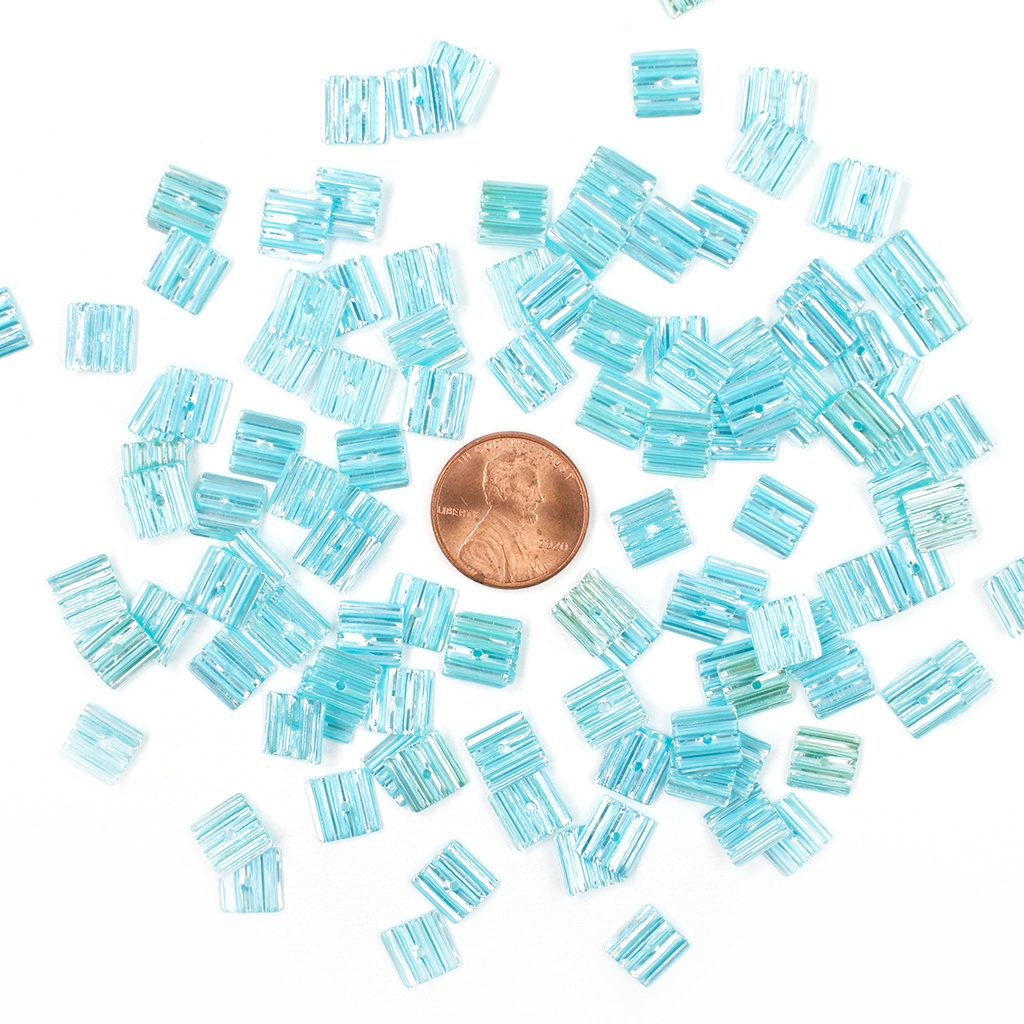 8mm Square Sequins, Pale Blue