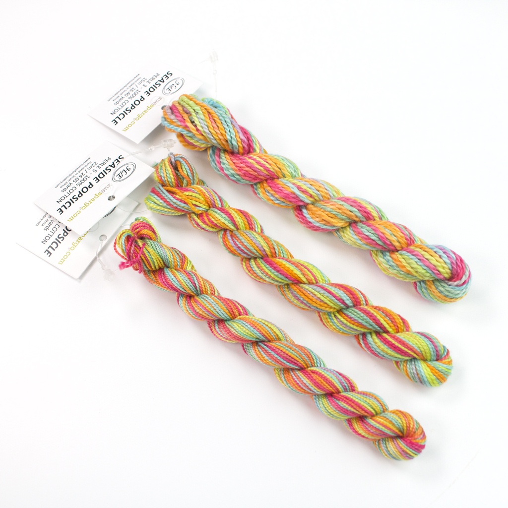 [HOBSUMPOP-3] HOB Perle Cotton, Limited Edition - Seaside Popsicle (3WT)