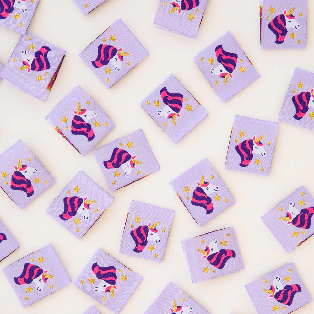Unicorn Woven Labels, 8pk