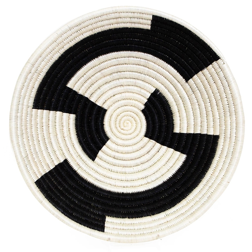 Black Geo Woven Basket