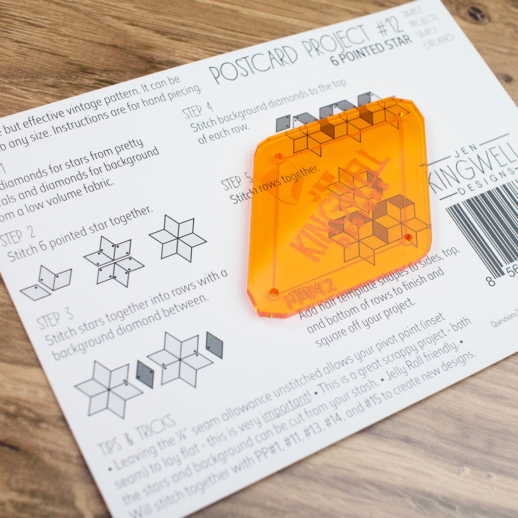 JKD Postcard #12 - 6 Pointed Star