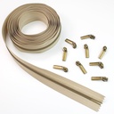 #3 Nylon Coil Zippers: 3 Yards with 9 Pulls