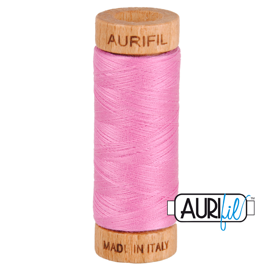 Aurifil 80wt Cotton, Mako' 280m Spool, Medium Orchid (#2479)