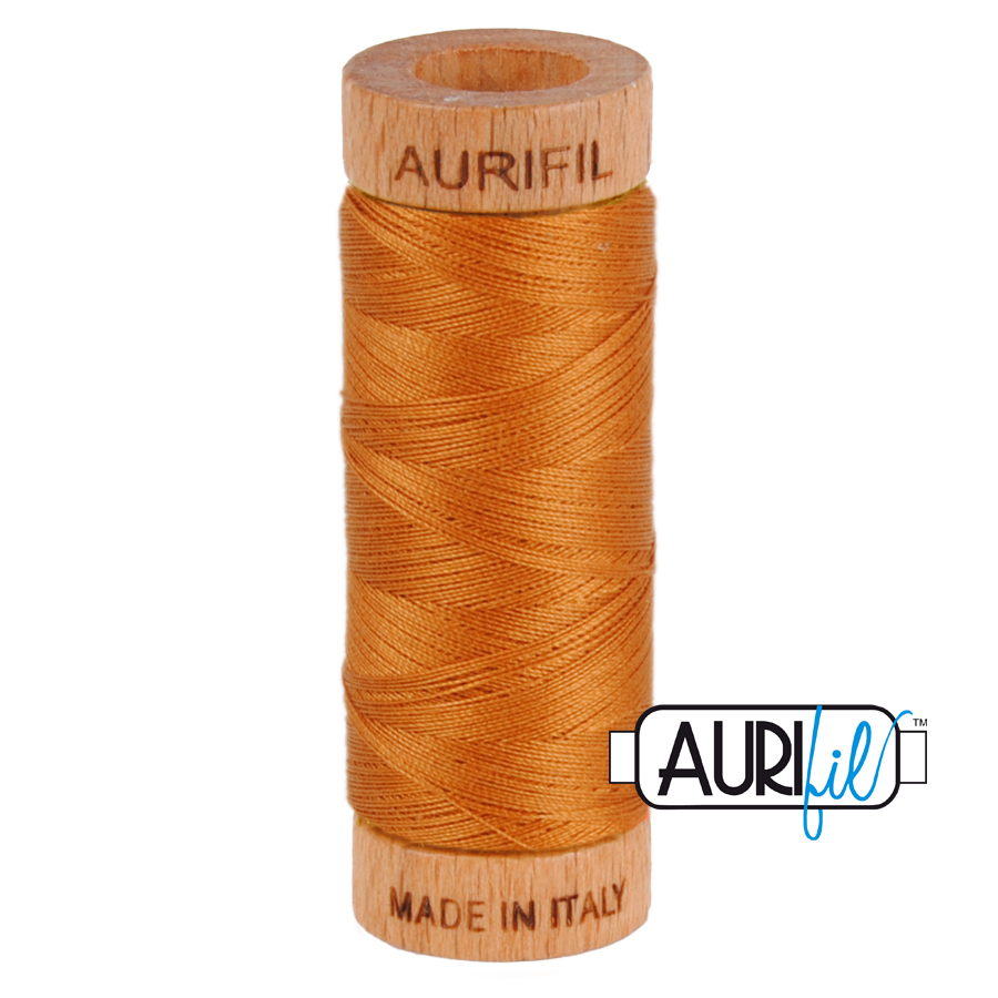 Aurifil 80wt Cotton, Mako' 280m Spool, Cinnamon (#2155)