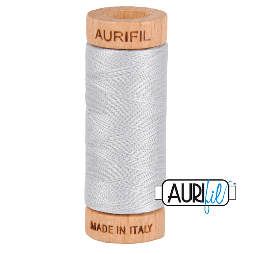 Aurifil 80wt Cotton, Mako' 280m Spool, Dove (#2600)