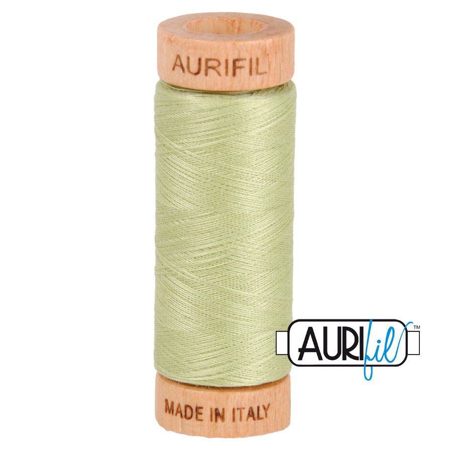 Aurifil 80wt Cotton, Mako' 280m Spool, Light Avocado (#2886)