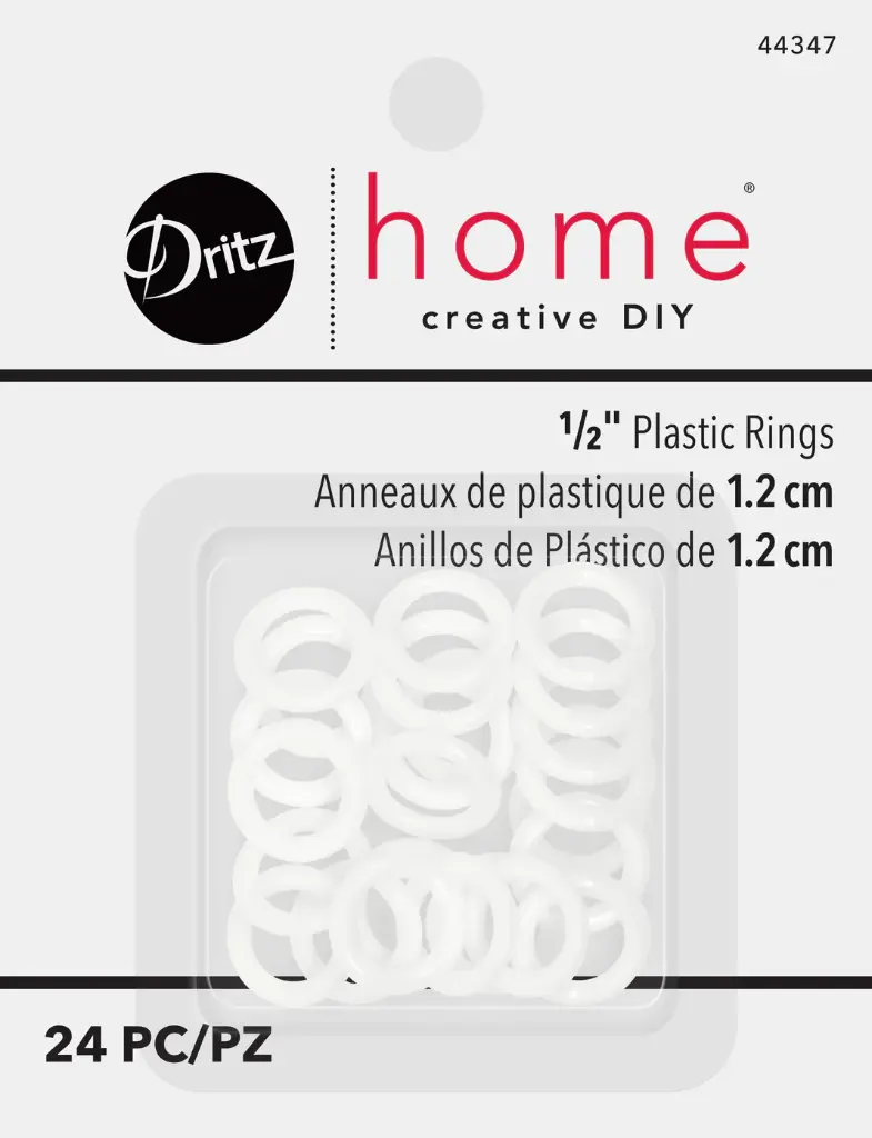 Plastic Bone Rings, 24 pc