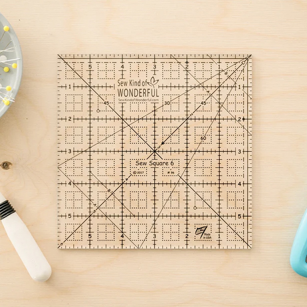[NOT_SSR-2] SKW Sew Square Ruler (6" x 6")