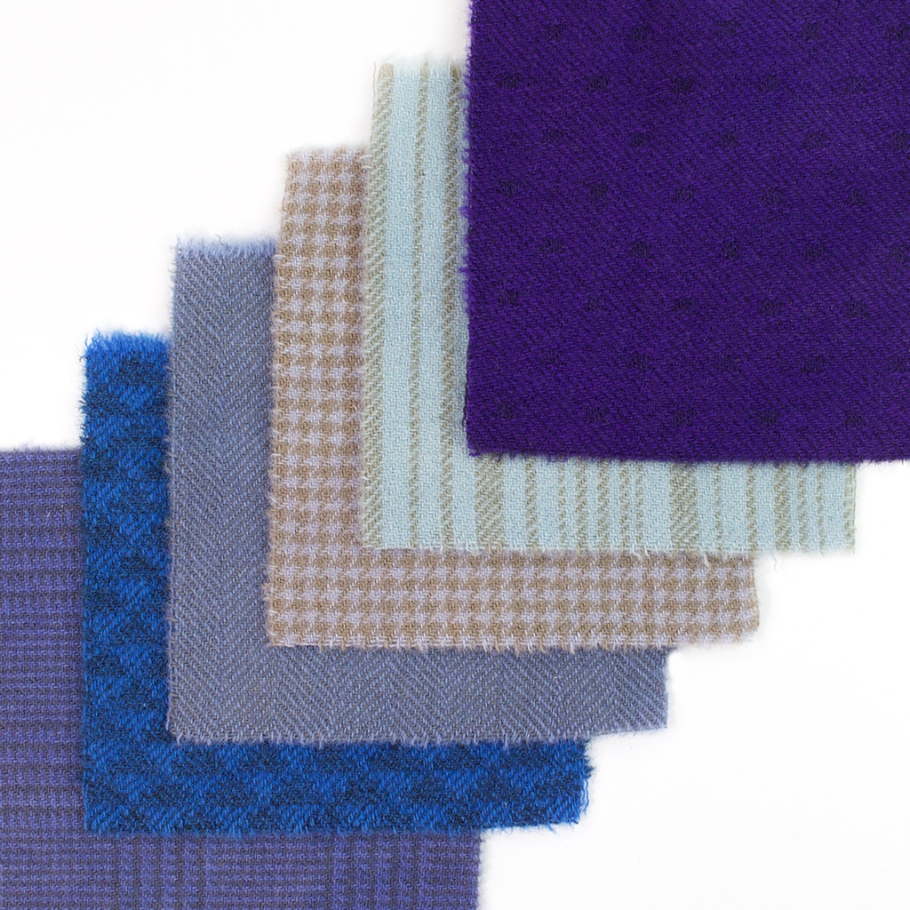 5" x 5" Textural Paint Chips - Blue