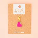 Pink Heart Zipper Charm