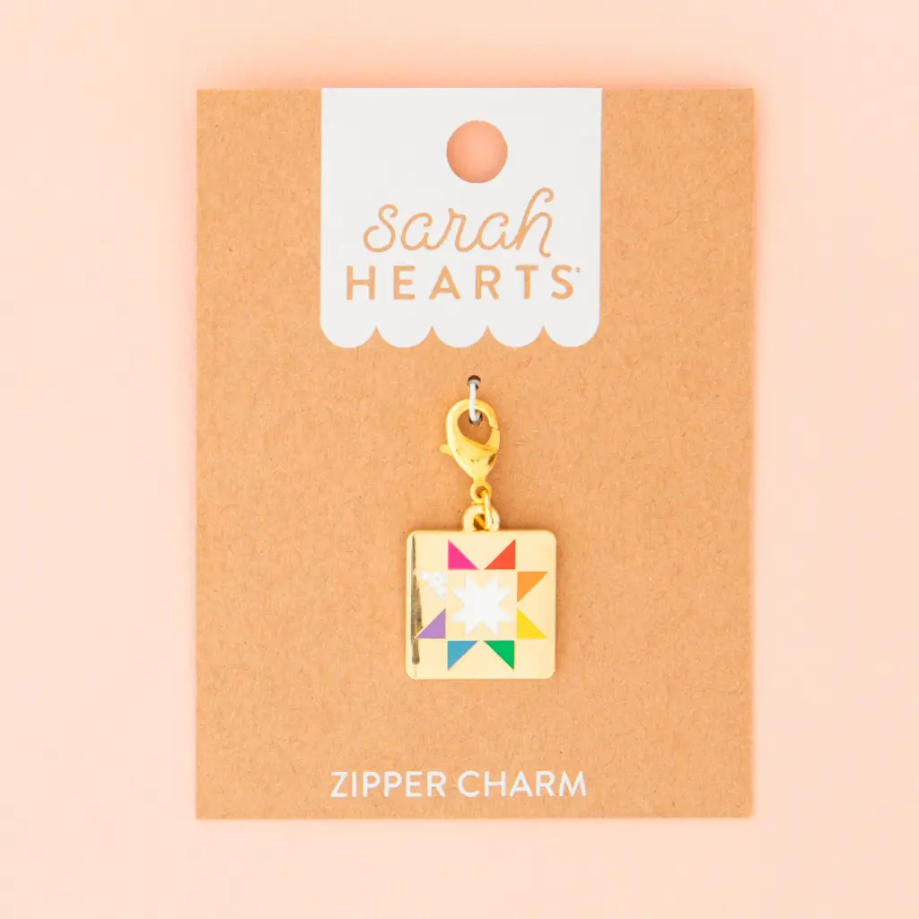 [C-ZC02] Quilt Star Zipper Charm