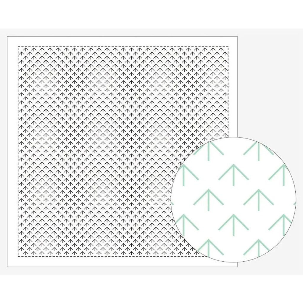 Bamboo Grass, Sashiko Cloth, White