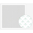 Bamboo Grass, Sashiko Cloth, White