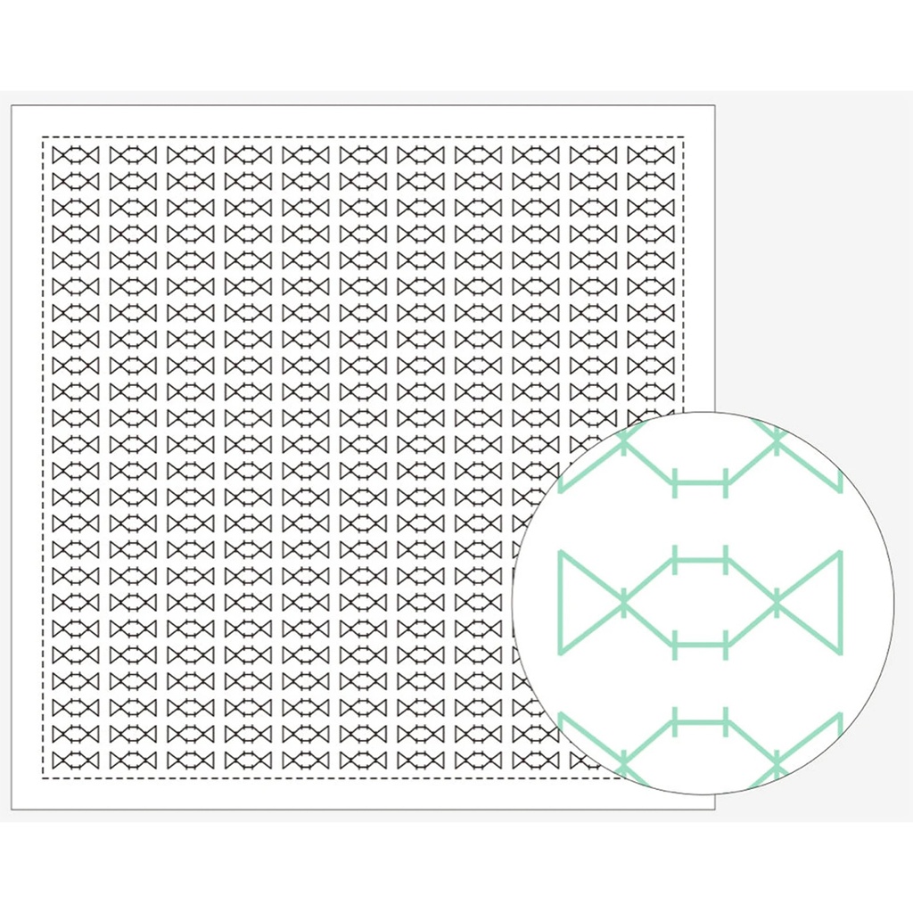 Candy, Sashiko Cloth, White