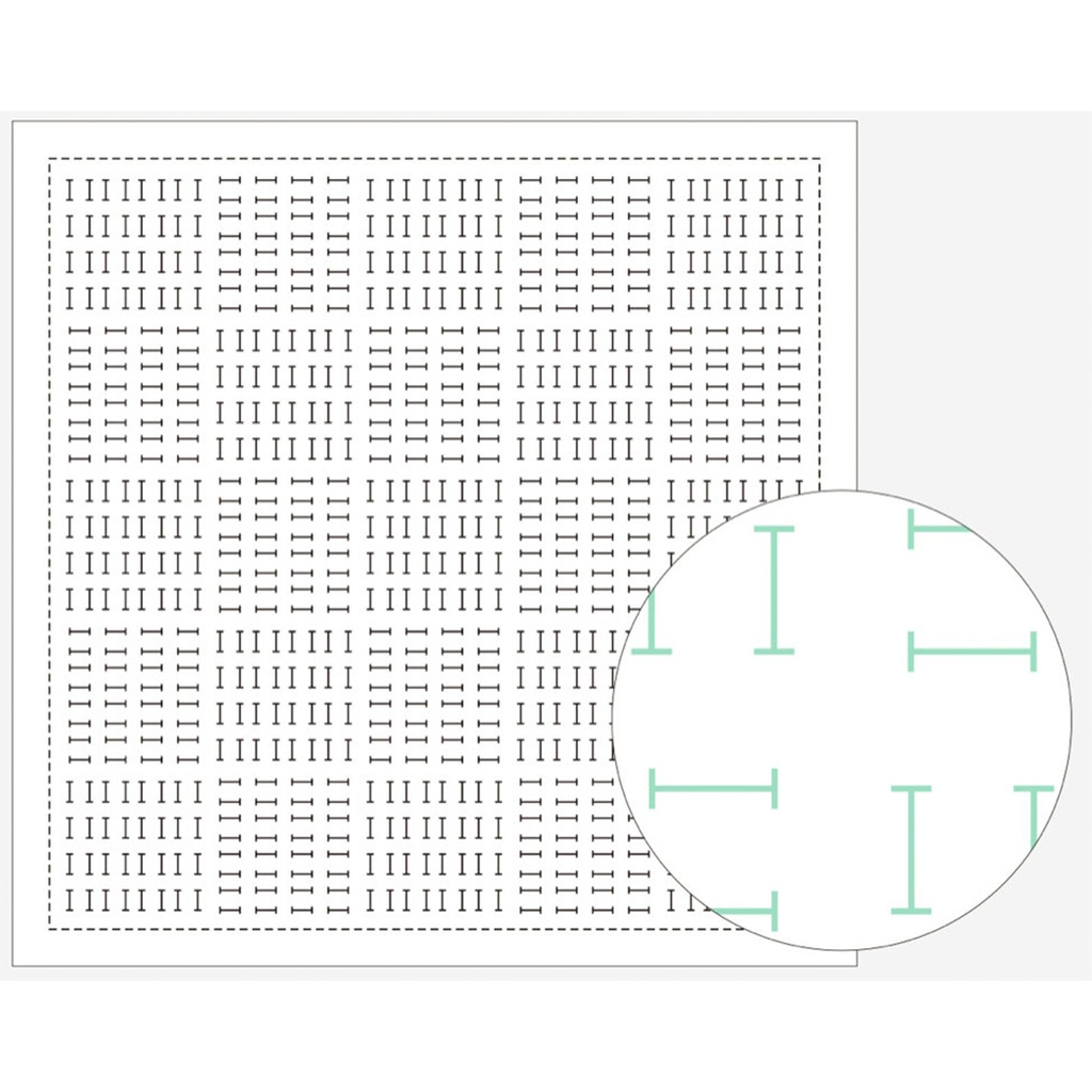 [8430-1160] Building Blocks, Sashiko Cloth, White