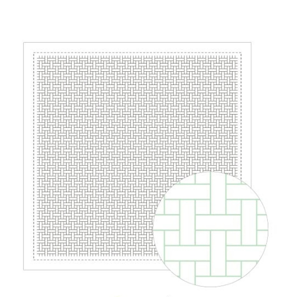 Basket, Sashiko Cloth, White