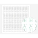 Pencil and Eraser, Sashiko Cloth, White