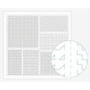 Piecework A, Sashiko Cloth, White