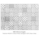 Pattern Sampler, Sashiko Cloth, Navy