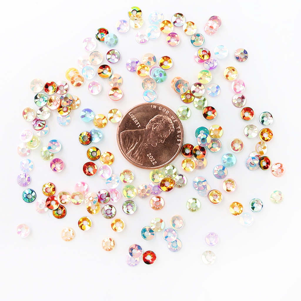 4mm Cup Sequins, Multi Colors