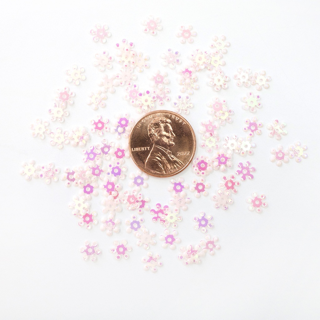 6mm Starburst Sequins, Pale Pink