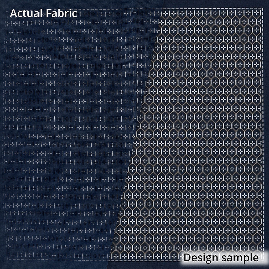Olympus Sashiko Sampler, Kikki-Hana-Zashi, Navy