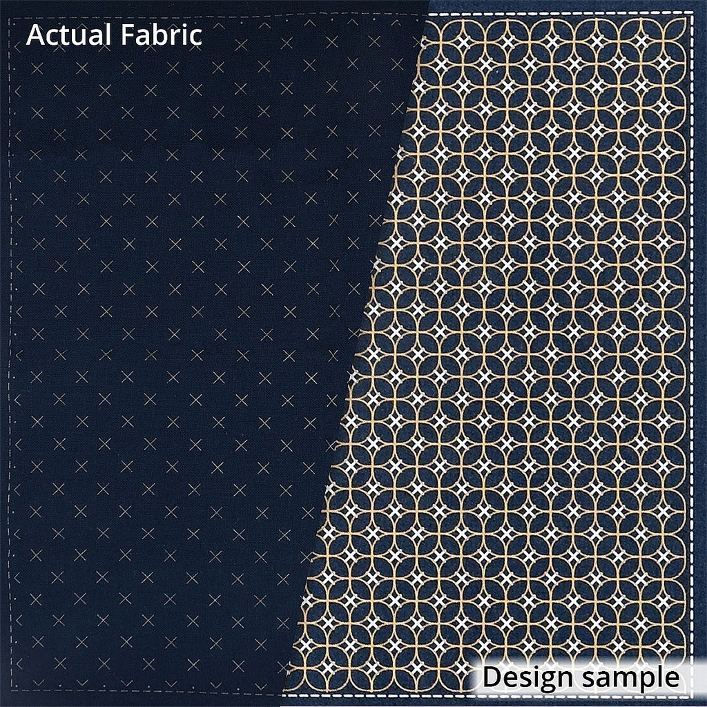 Olympus Sashiko Sampler, Asagao, Navy