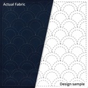 Olympus Sashiko Sampler, Seikaiha, Navy