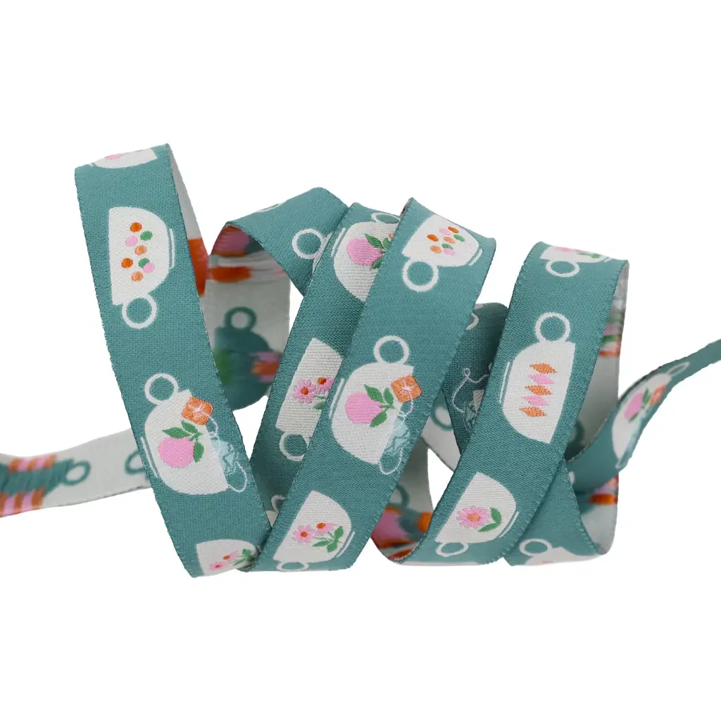 [RBYD_MM-104] Ribbon Yardage - Teacups