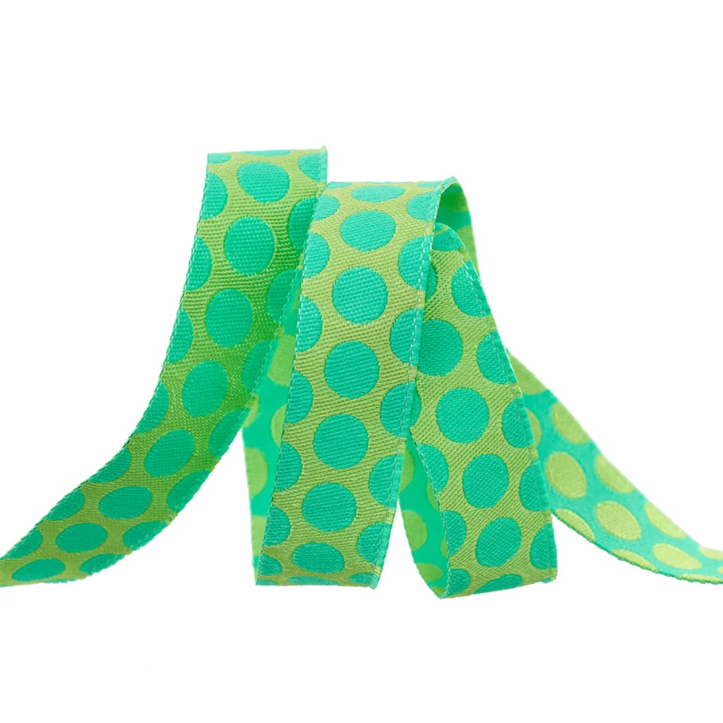 [RBYD_TK-109-3] Ribbon Yardage - Dinosaur Eggs in Mint