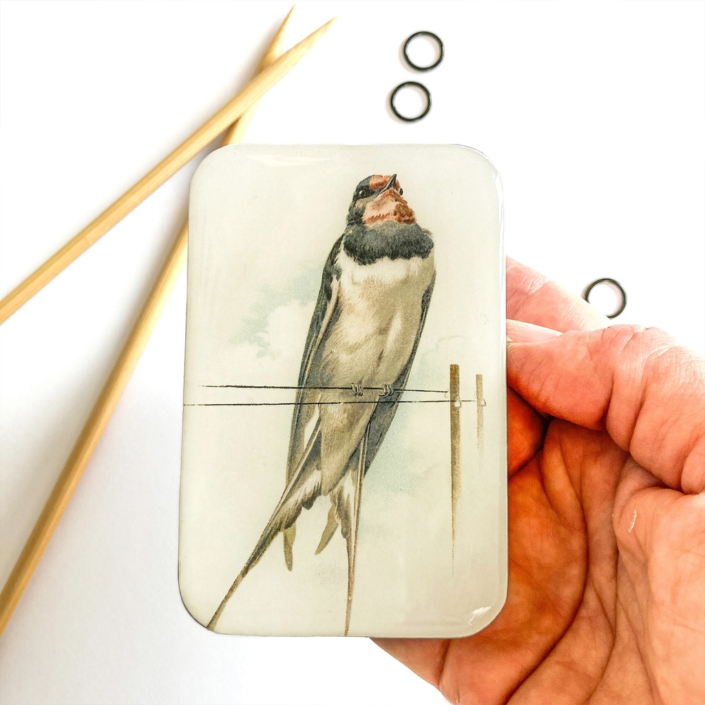 French Swallow Magnetic Notions Tin
