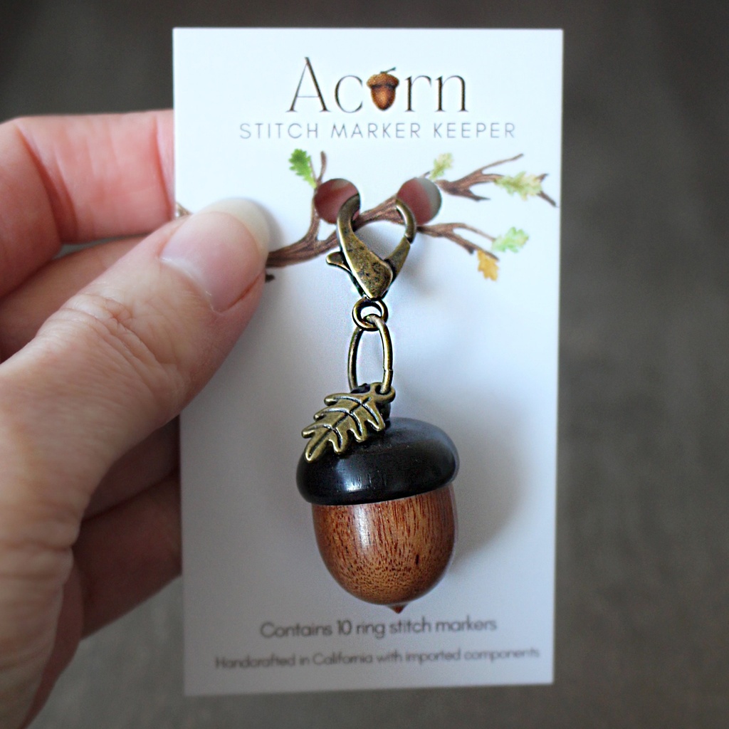 Little Acorn Stitch Marker Keeper