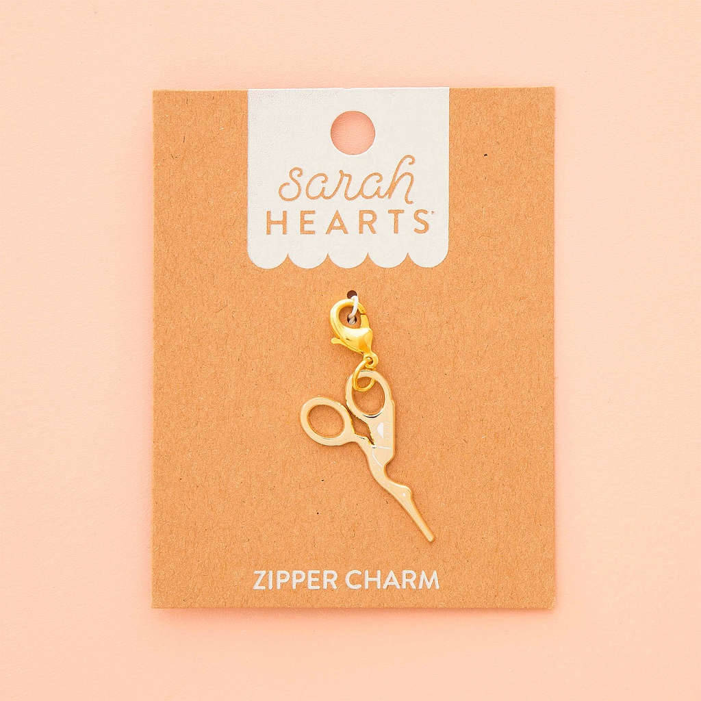 [C_SH-ZC05] Gold Stork Scissor Zipper Charm