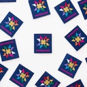"Handmade" Quilt Star Sewing Woven Labels, 4pk
