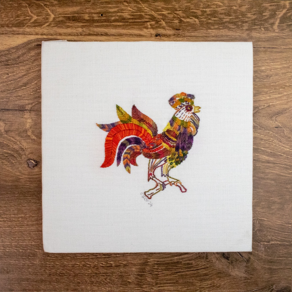 [HOB-P08KIT-AR] HOB Autumn Rooster Embroidery Kit
