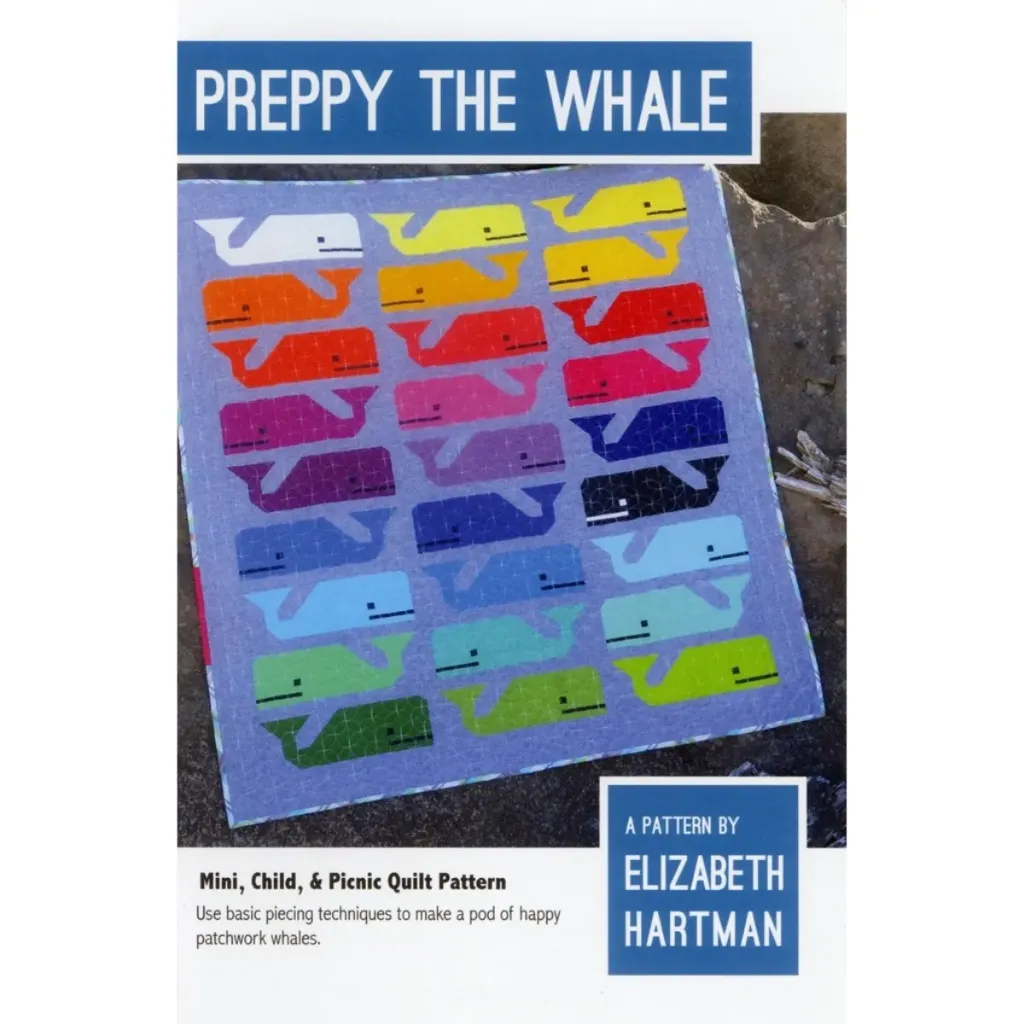 Preppy The Whale Quilt Pattern, Elizabeth Hartman