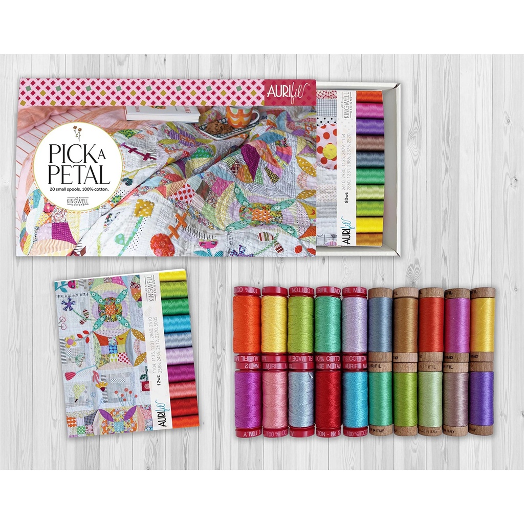 Jen's Pick A Petal, Aurifil Thread Pack