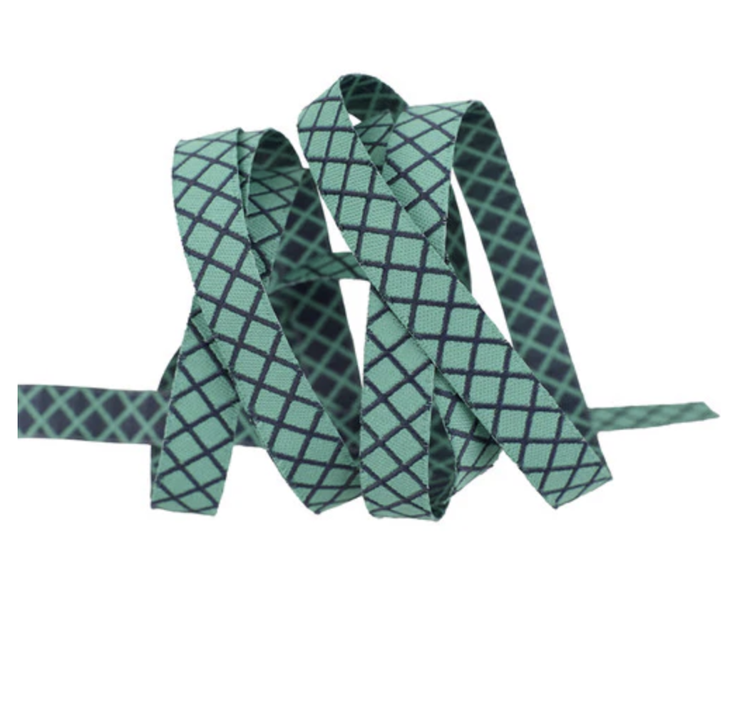 [RBYD_TK-134-02] Ribbon Yardage - On the Grid, Raindrop