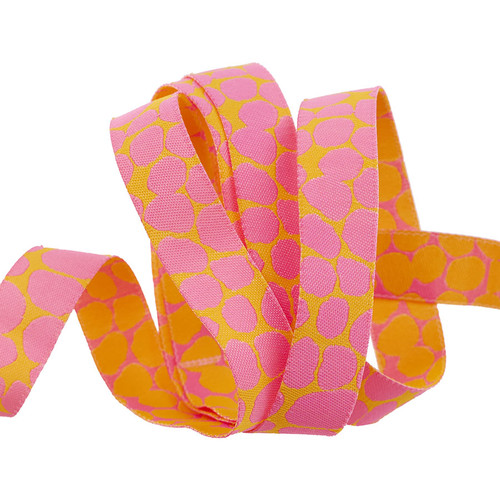 [RBYD_KF-J3] Ribbon Yardage - Reversible Jumble (Yellow)