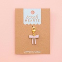 Pink Bow Zipper Charm