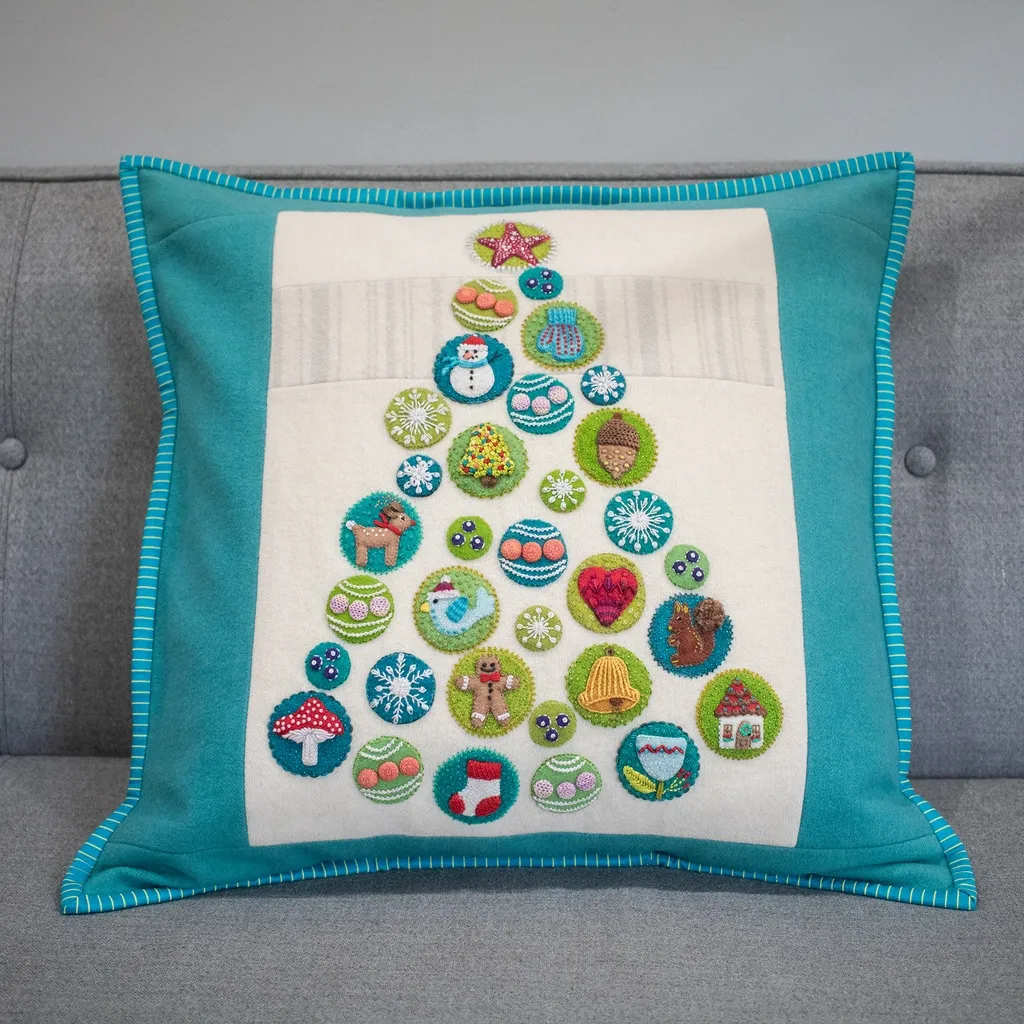 [KT_SSCT-OF] Stitch Along, Christmas Tree Pillow Kit (Kit, Ocean Front)