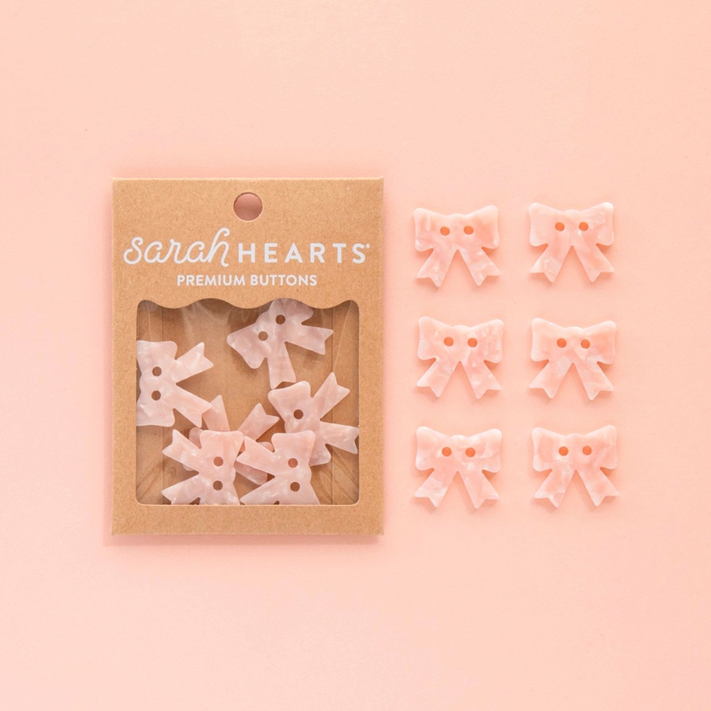 [BT06] Pink Bow Button Pack (Large 1")