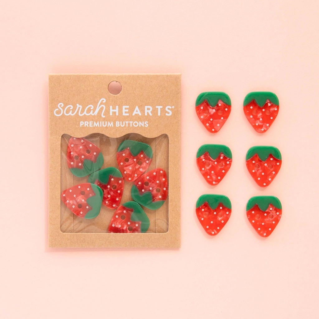 [BT04] Strawberry Button Pack (Large 1")