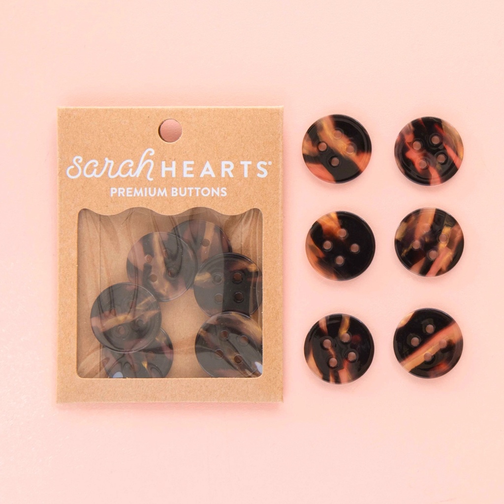 [BT08] Tortoise Shell Button Pack   (Large 1")